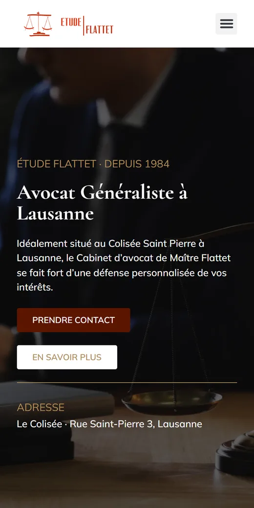 Version mobile du site cabinet d'avocat