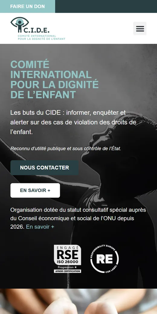 Version mobile du site fondation d'utilité publique