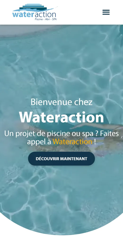 Version mobile du site pisciniste