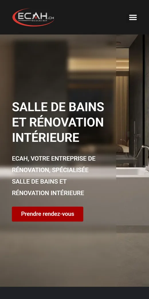 Version mobile du site rénovation de salles de bains